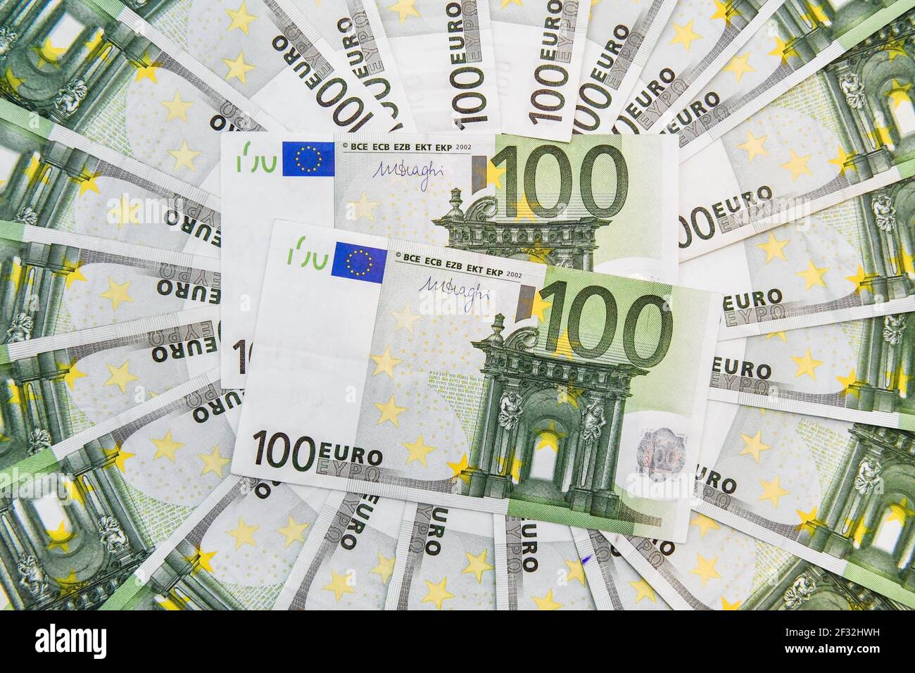 Banconote in euro Foto Stock