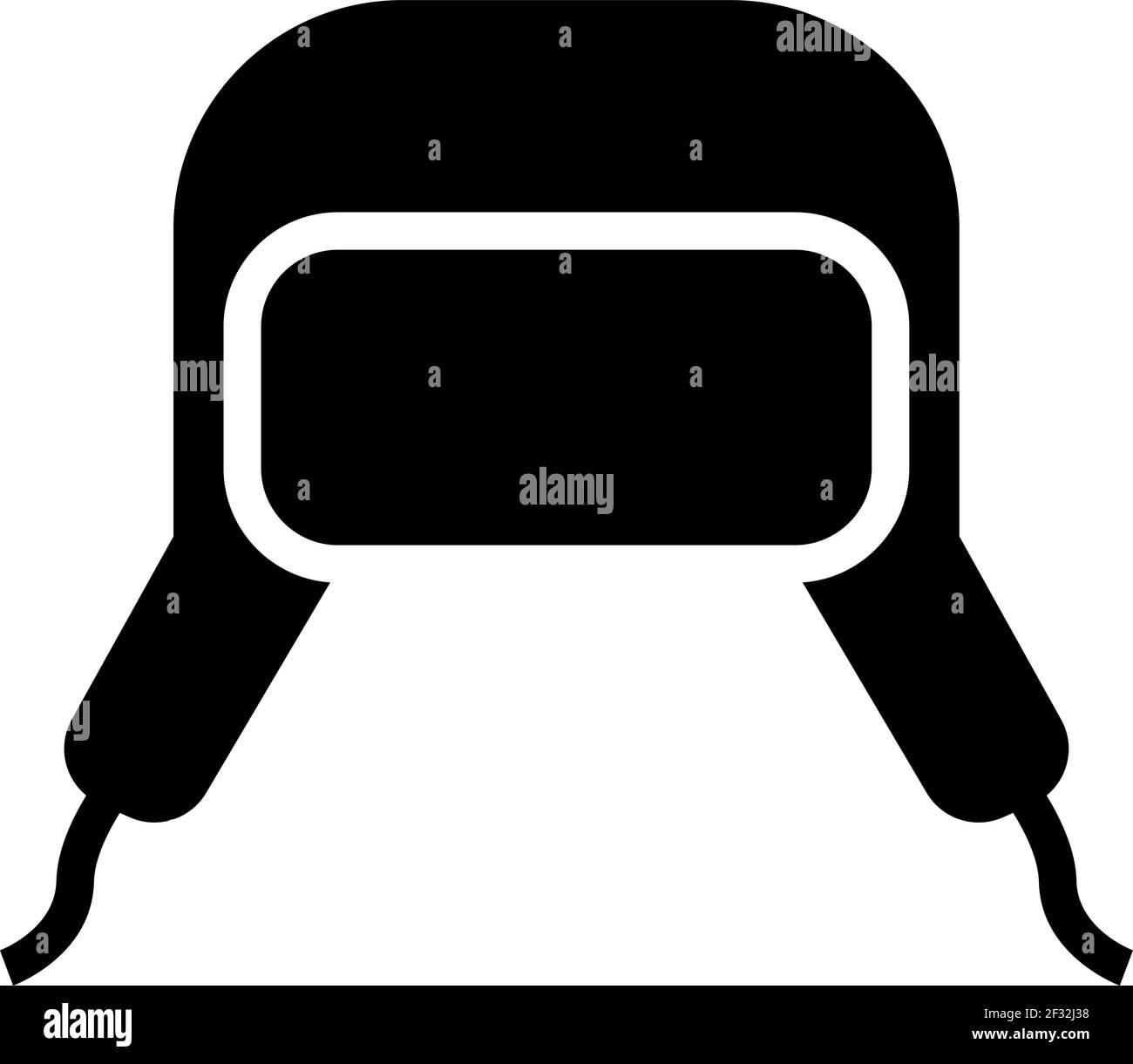 Cappello russo con alette auricolari, illustrazione, vettore su sfondo bianco Illustrazione Vettoriale