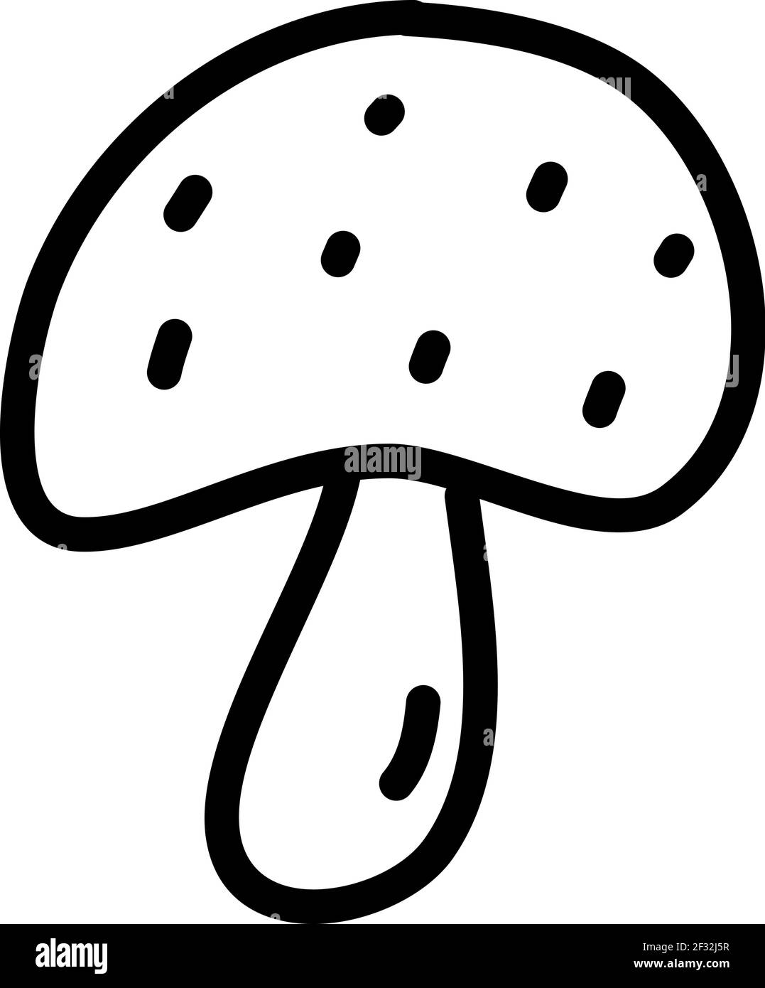 Fungo coltivato, illustrazione, vettore su sfondo bianco Illustrazione Vettoriale