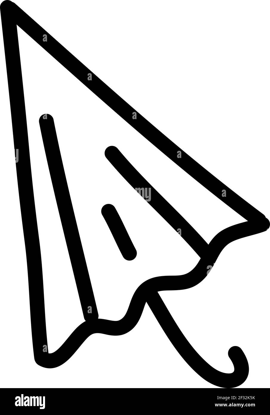 Ombrello chiuso, illustrazione, vettore su sfondo bianco Illustrazione Vettoriale