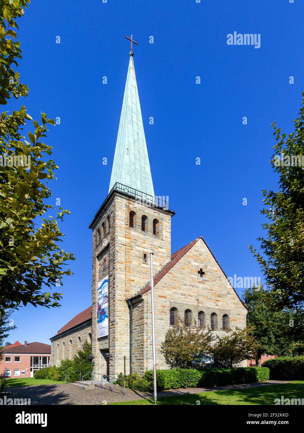 Chiesa Protestante di Cristo, Duelmen, Muensterland, Nord Reno-Westfalia, Germania Foto Stock