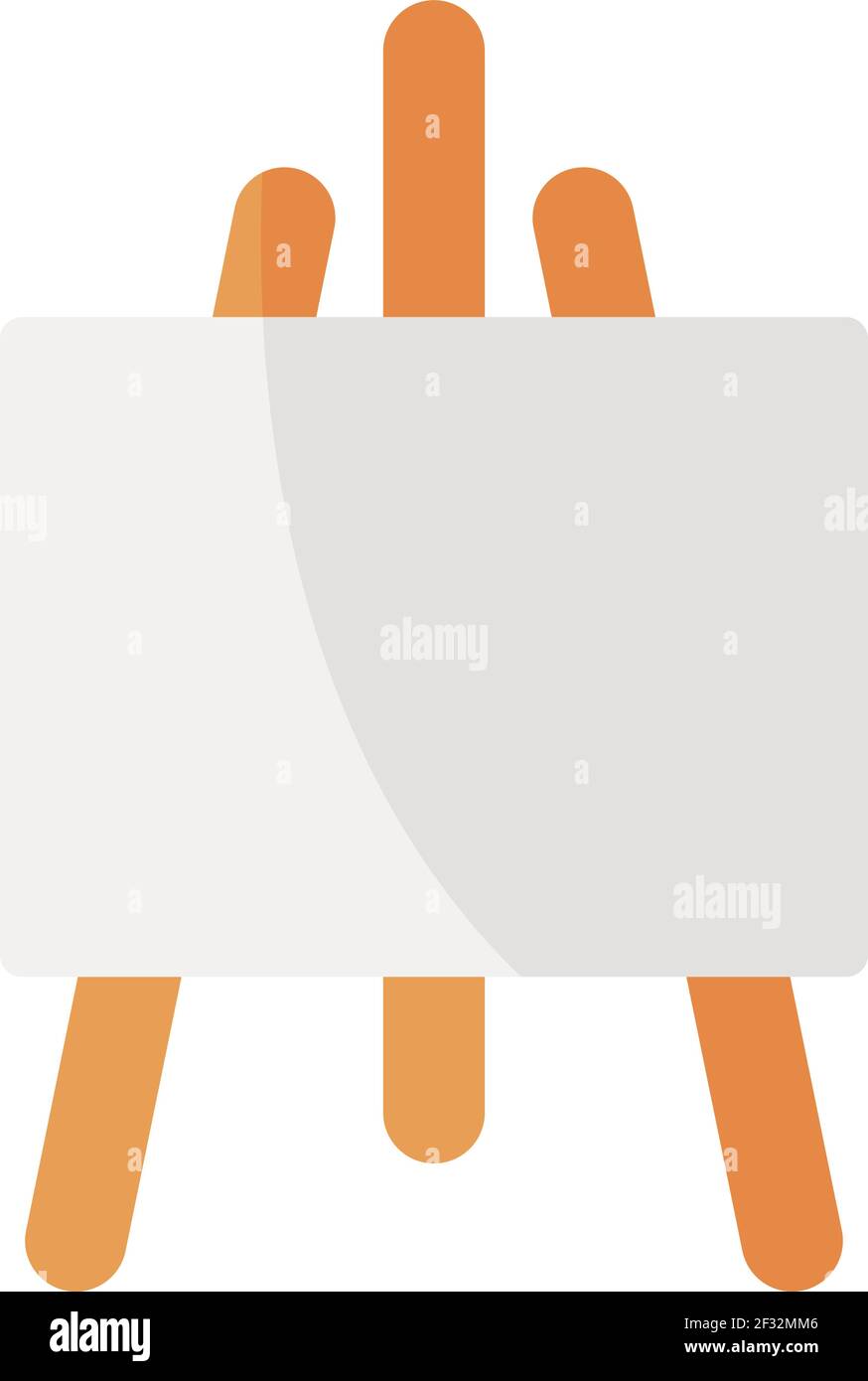 Cavalletto di pittura, illustrazione, vettore su sfondo bianco Illustrazione Vettoriale