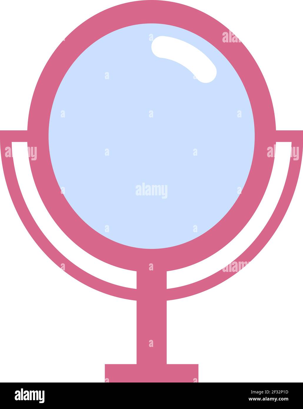 Specchio rosa, illustrazione, vettore su sfondo bianco Illustrazione Vettoriale