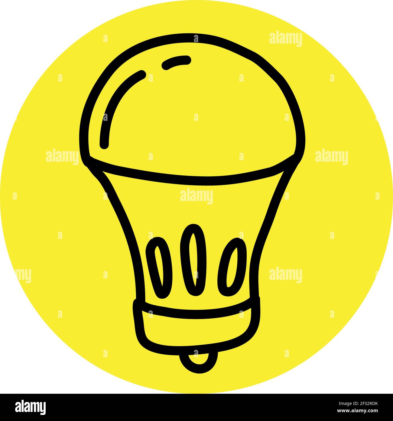 Lampadina elettrica a basso costo, illustrazione, vettore su sfondo bianco Illustrazione Vettoriale