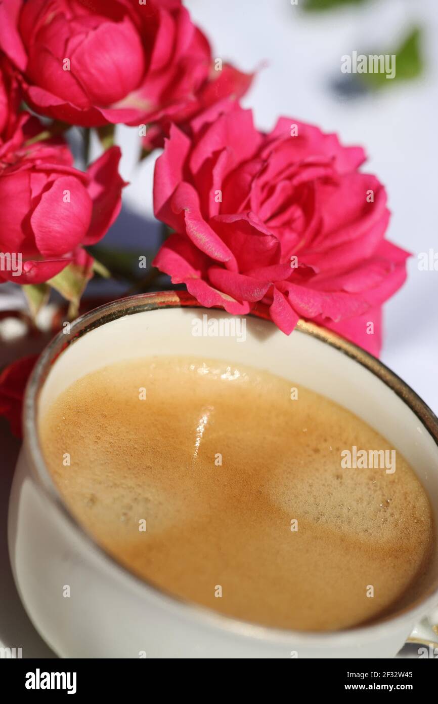 Una tazza di caffè Foto Stock