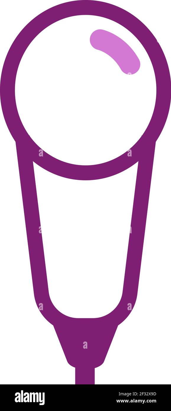 Microfono rosa, illustrazione, vettore su sfondo bianco Illustrazione Vettoriale