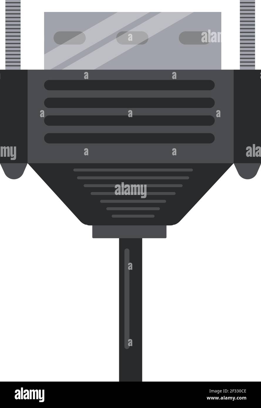 Cavo del computer, illustrazione, vettore su sfondo bianco. Illustrazione Vettoriale