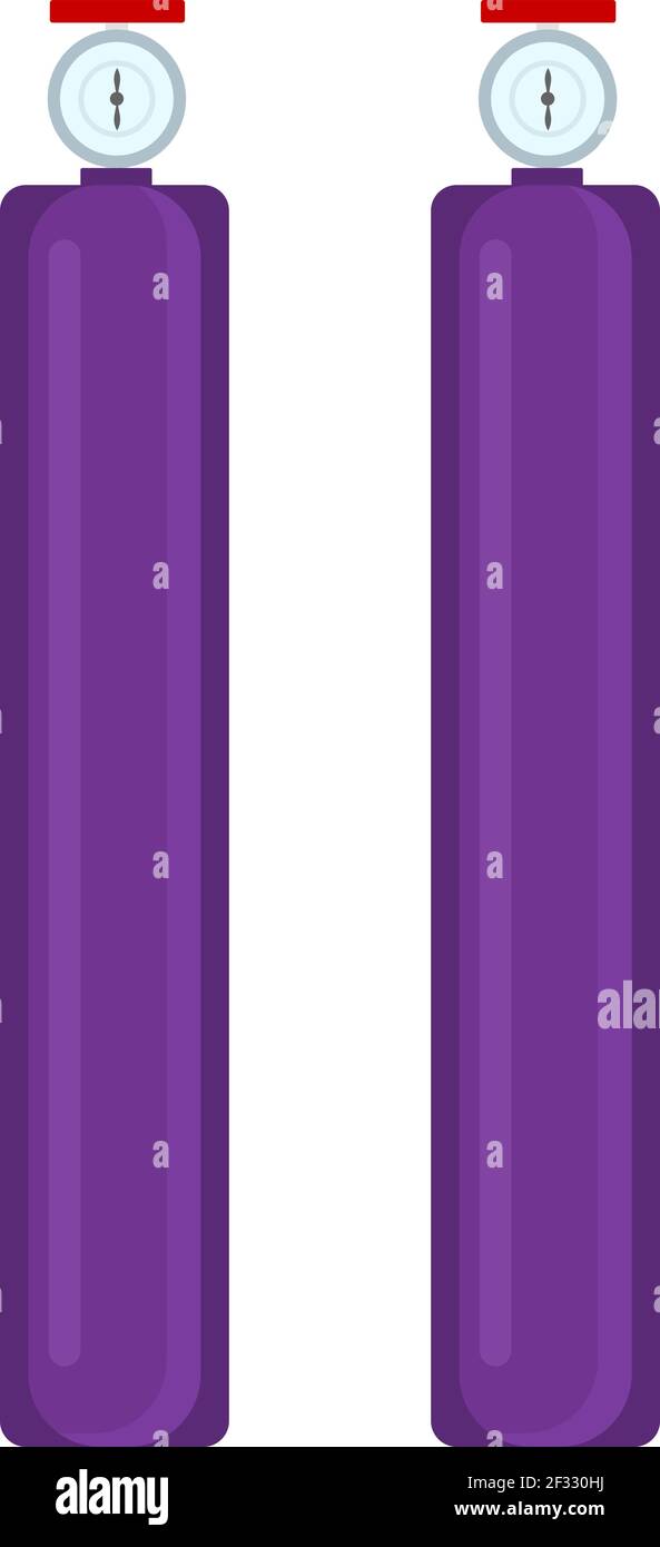 Bombola di gas viola, illustrazione, vettore su sfondo bianco. Illustrazione Vettoriale