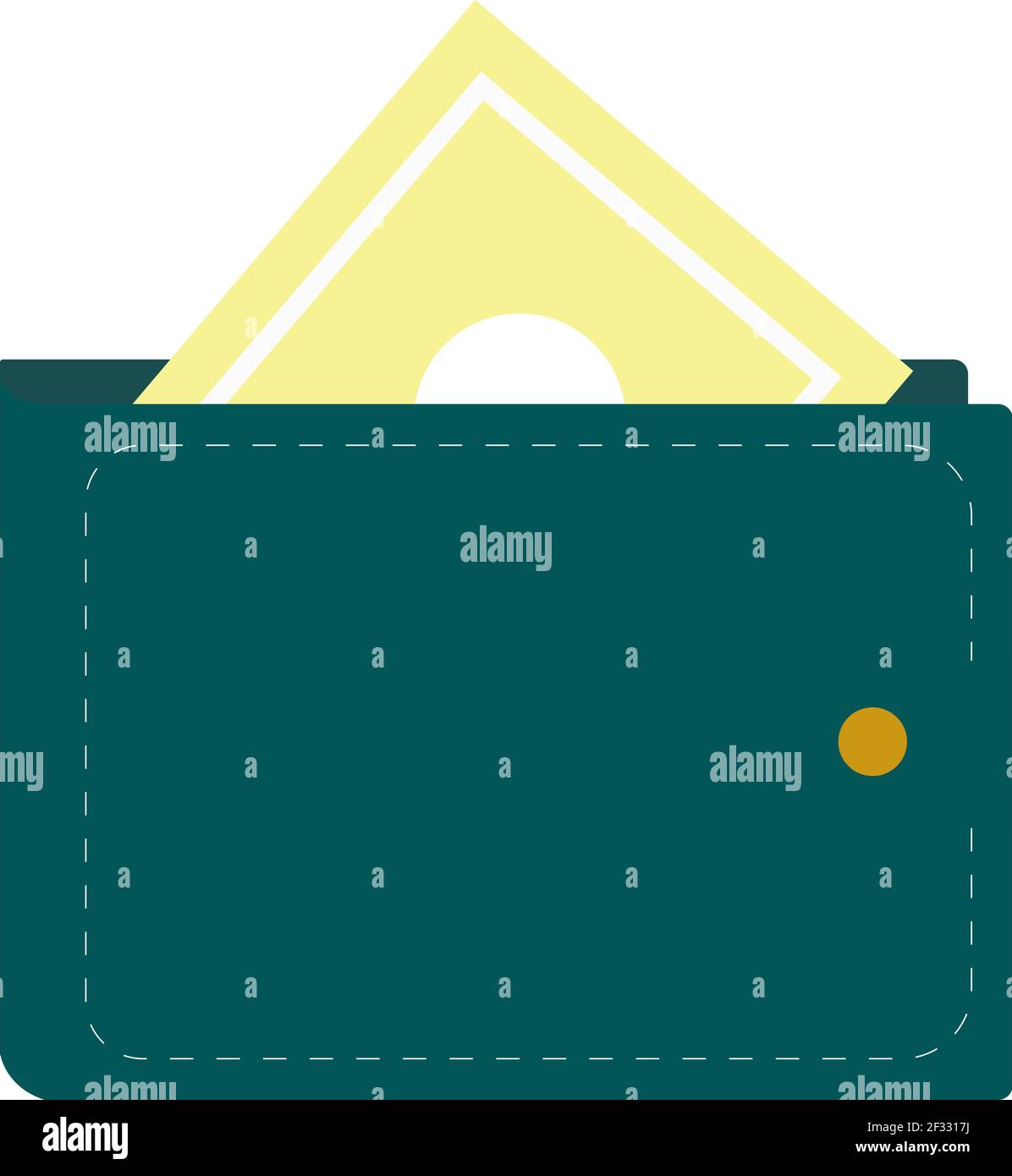 Portafoglio completo, illustrazione, vettore su sfondo bianco. Illustrazione Vettoriale