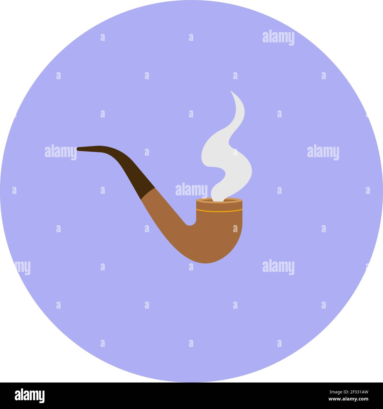 Tubo di fumo, illustrazione vettore su sfondo bianco. Illustrazione Vettoriale