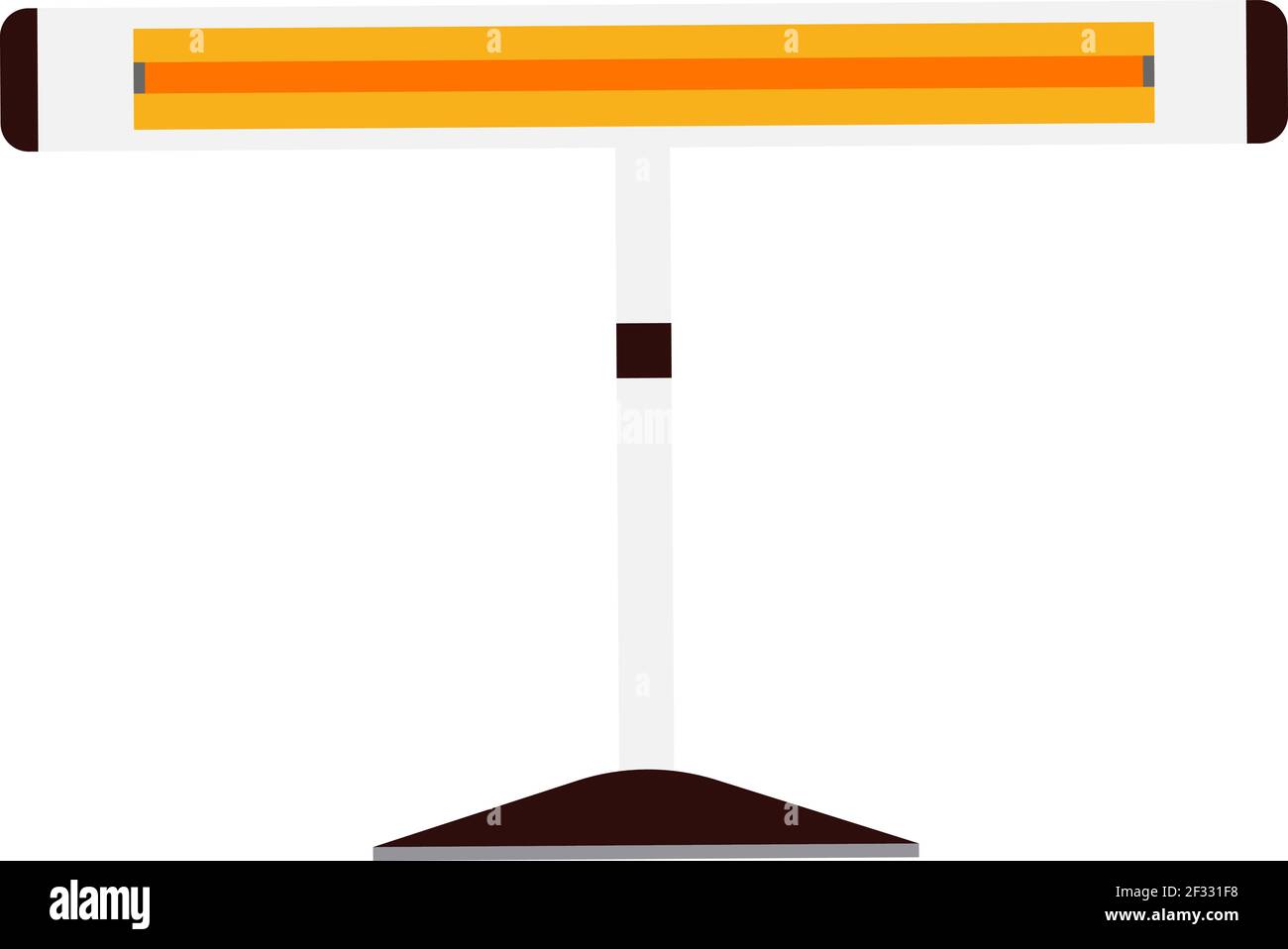 Riscaldatore ambiente, illustrazione, vettore su sfondo bianco. Illustrazione Vettoriale