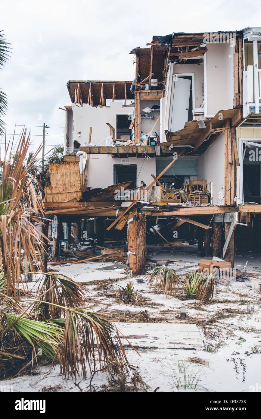 Hurricane Michael Mexico Beach Florida Foto Stock