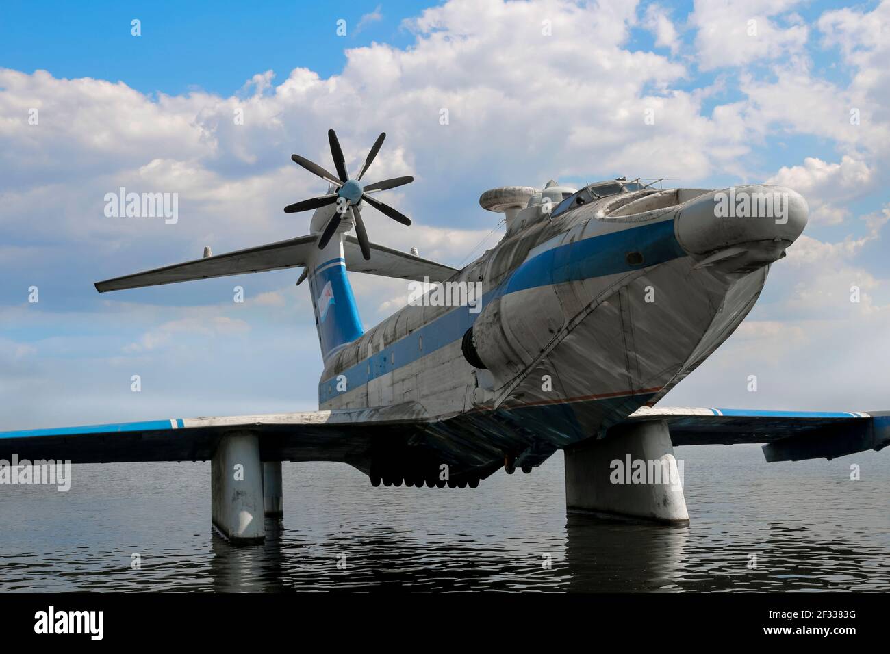 La marina sovietica A-90 Orlyonok Eaglet, un aereo a effetto terra progettato negli anni '60 dal Central Hydrofoil Design Bureau. Solo 4 sono stati costruiti. Foto Stock