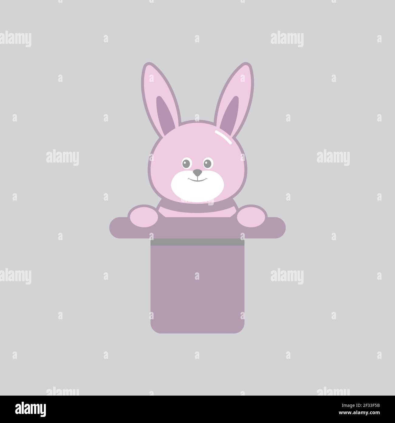 Coniglio nel cappello. Cappello magico. Illustrazione vettoriale Illustrazione Vettoriale