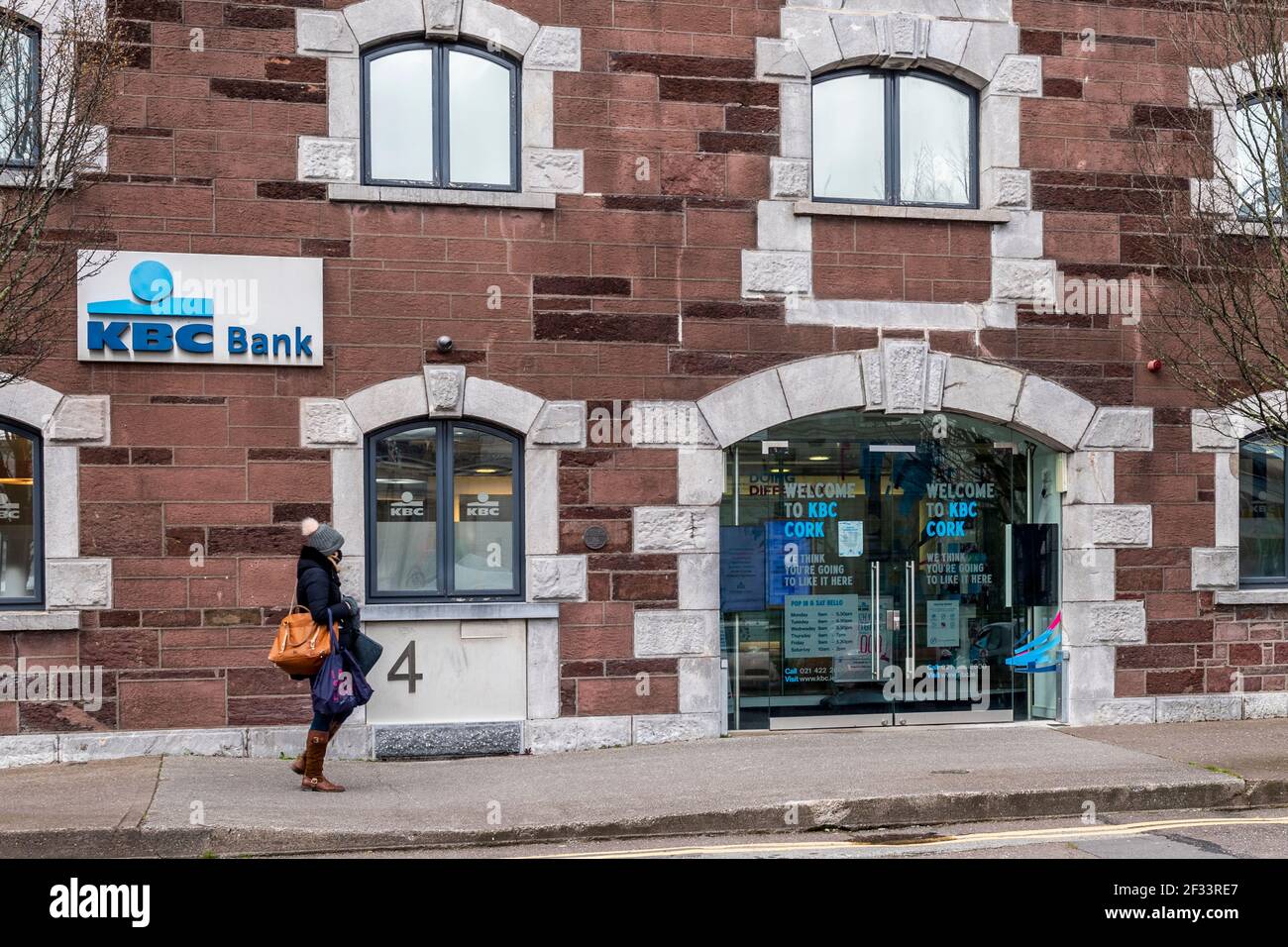 Filiale di KBC Bank a Cork City, Irlanda. Foto Stock