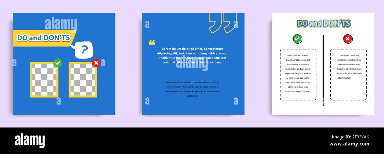 Tutorial sui social media, suggerimento, trucco, suggerimenti rapidi, modello di layout con sfondo geometrico di colore blu, bianco, giallo. Illustrazione vettoriale Illustrazione Vettoriale