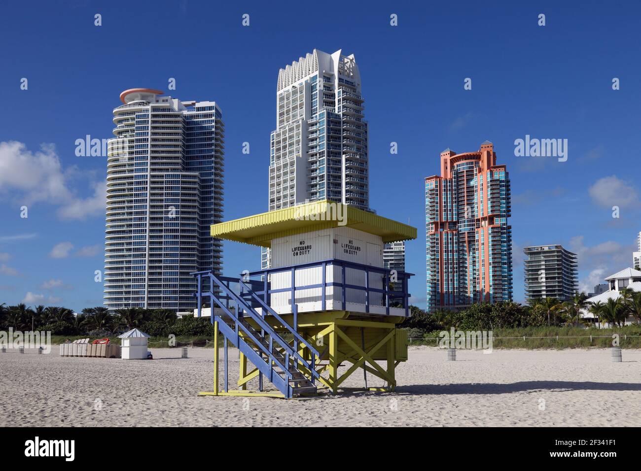 Geografia / viaggio, Stati Uniti, Florida, Miami Beach, Baywatch station (Life Guard piccola casa), Miami Beach, diritti aggiuntivi-clearance-Info-non-disponibile Foto Stock