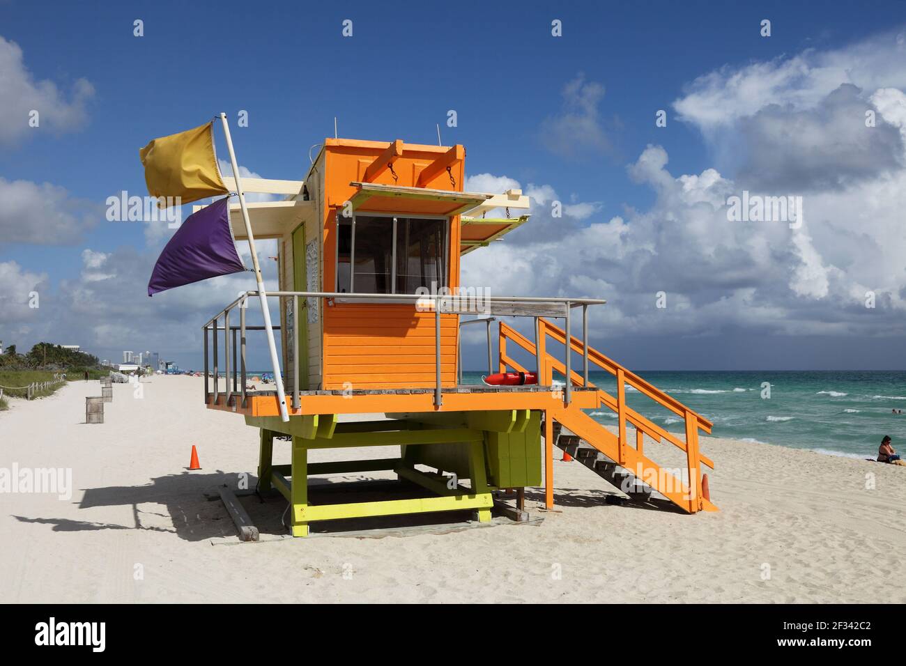 Geografia / viaggio, Stati Uniti, Florida, Miami Beach, Baywatch station (Life Guard piccola casa), Miami Beach, diritti aggiuntivi-clearance-Info-non-disponibile Foto Stock