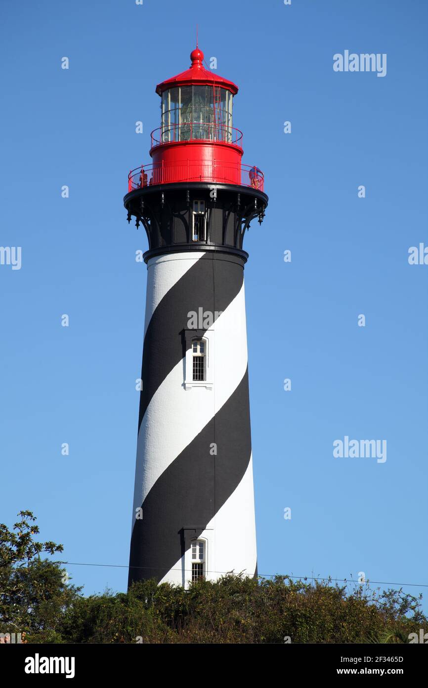 Geografia / viaggio, Stati Uniti, Florida, St. Augustine, faro di St. Augustine (1874), St. Augustine, diritti aggiuntivi-clearance-Info-non-disponibile Foto Stock