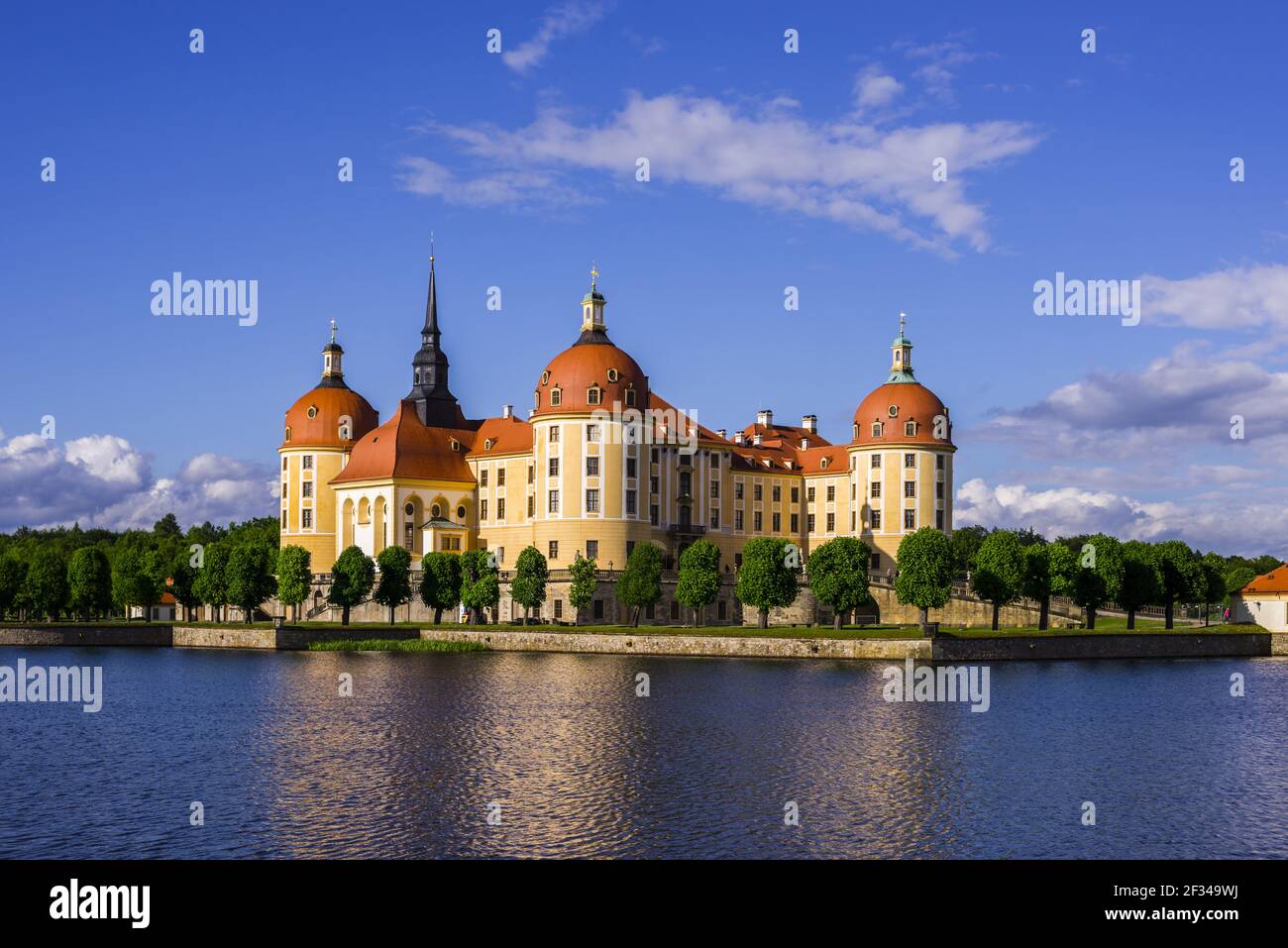Geografia / viaggio, Germania, Sassonia, castello Moritzburg, comunità Moritzburg a Dresda, Sassonia, libertà di Panorama Foto Stock