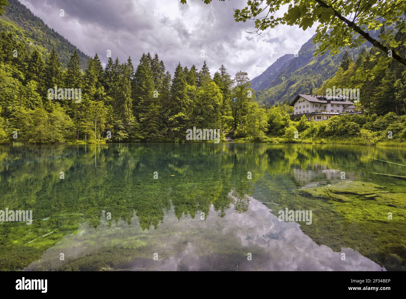 Geografia / viaggio, Germania, Baviera, Christlessee (Lago di Christles), un tarn nella Valle di Trettach, a Oberstdorf, Alto Allgaeu, Freedom-of-Panorama Foto Stock