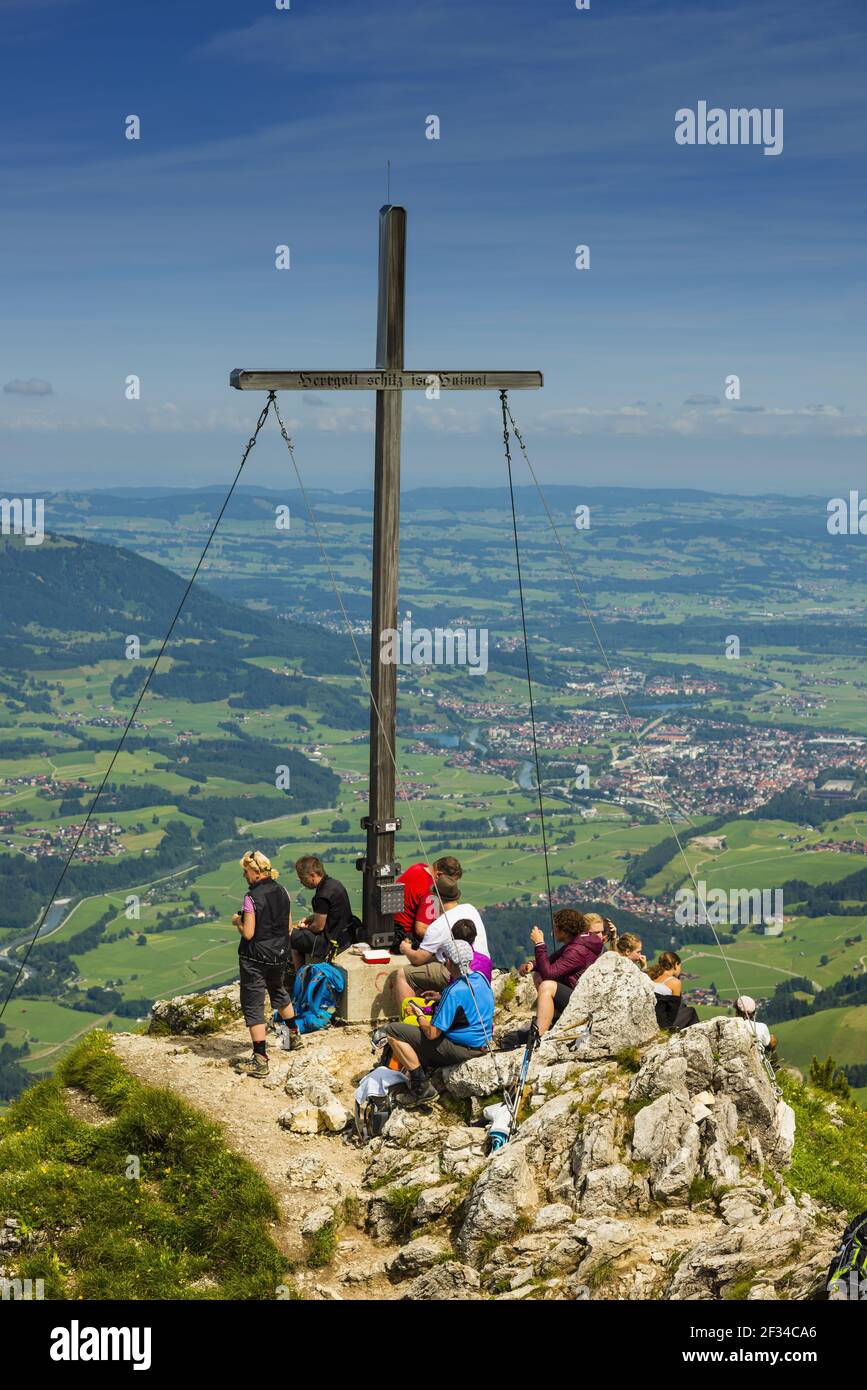 Geografia / viaggio, Germania, Baviera, panorama dal Rubihorn (picco), 1957m, nella Valle Iller, Allgae, Freedom-of-Panorama Foto Stock