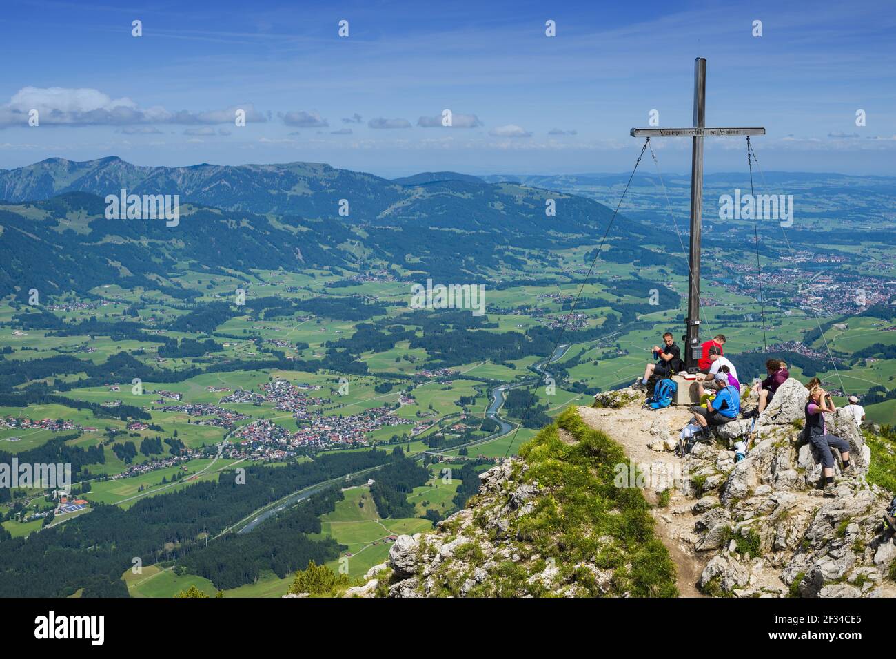 Geografia / viaggio, Germania, Baviera, panorama dal Rubihorn (picco), 1957m, nella Valle Iller, Allgae, Freedom-of-Panorama Foto Stock