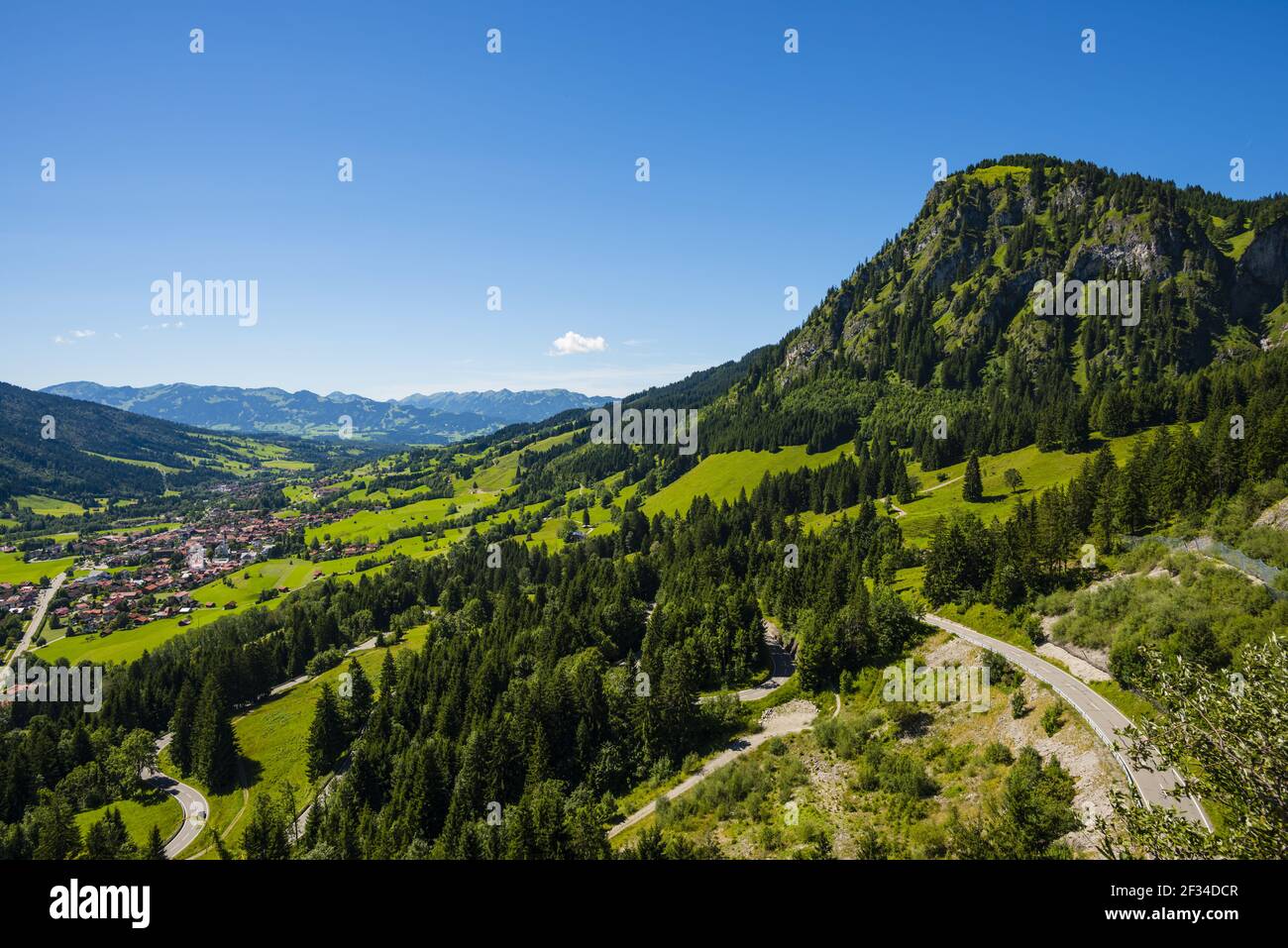 Geografia / viaggio, Germania, Baviera, Valle di Ostrach, Bad Hindelang e Hirschberg. 1456m, Allgaeu superiore, Allgaeu, Svevia, libertà di panorama Foto Stock