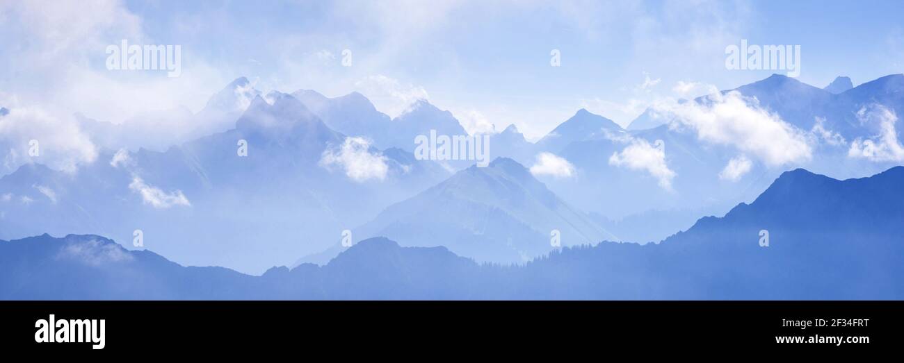 Geografia / viaggio, Germania, Baviera, Alpi Allgaeu, Allgaeu, Libertà di panorama Foto Stock
