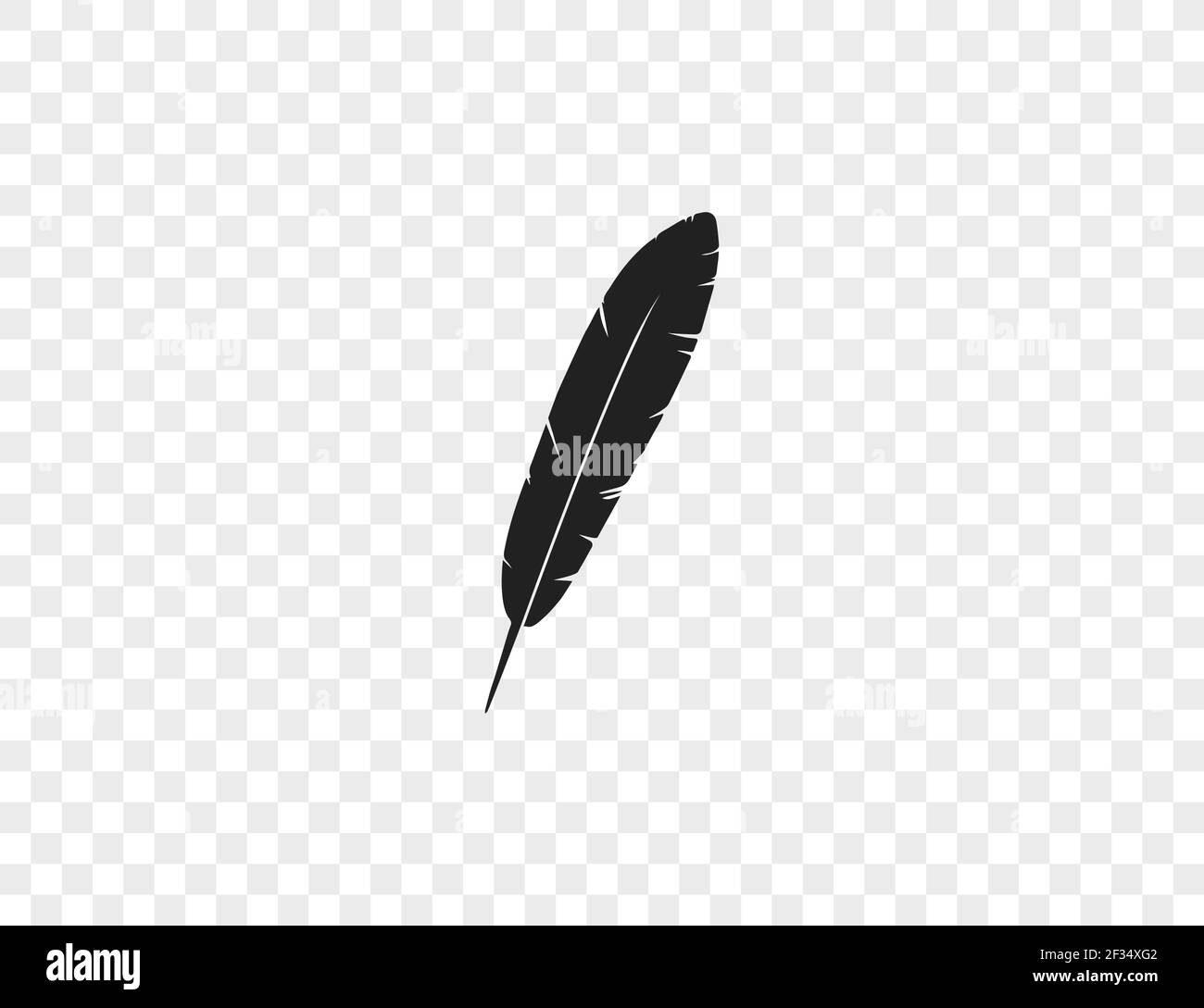 Icona piuma su sfondo trasparente. Vettore Illustrazione Vettoriale