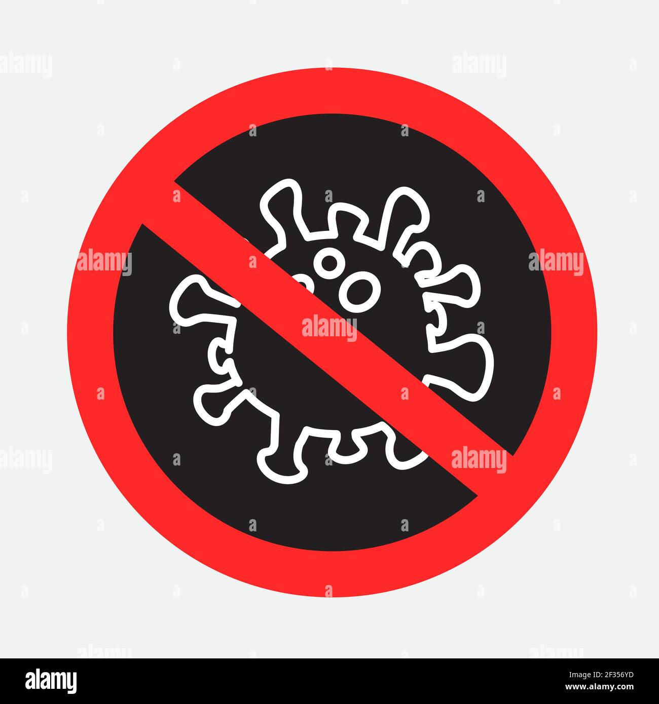 stop coronavirus segno adesivo scuro Illustrazione Vettoriale