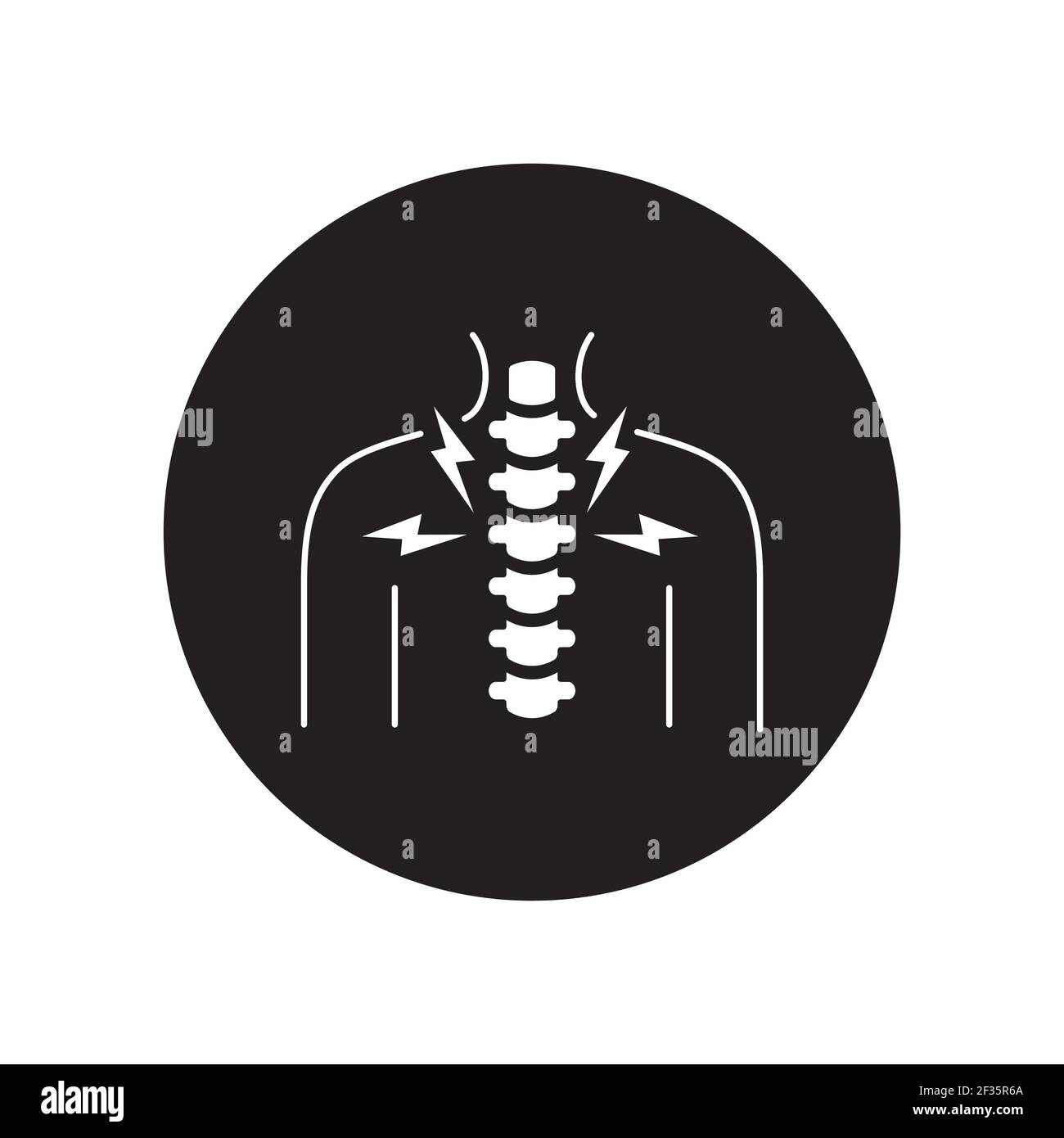 Artrite toracica icona glifo nero. Infiammazione articolare. Accedi alla pagina Web, all'app mobile, al pulsante, al logo Illustrazione Vettoriale