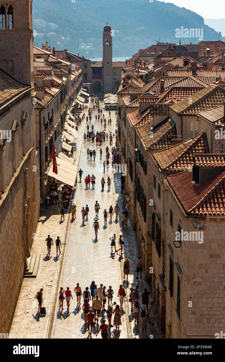 Panorama della città vecchia di Dubrovnik. Croazia Europa Foto Stock