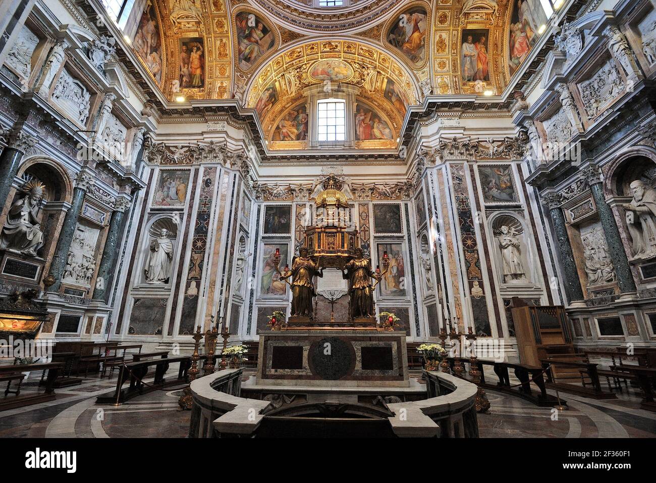Italia, Roma, basilica di Santa Maria maggiore, Cappella Sistina, cappella del XVI secolo Foto Stock