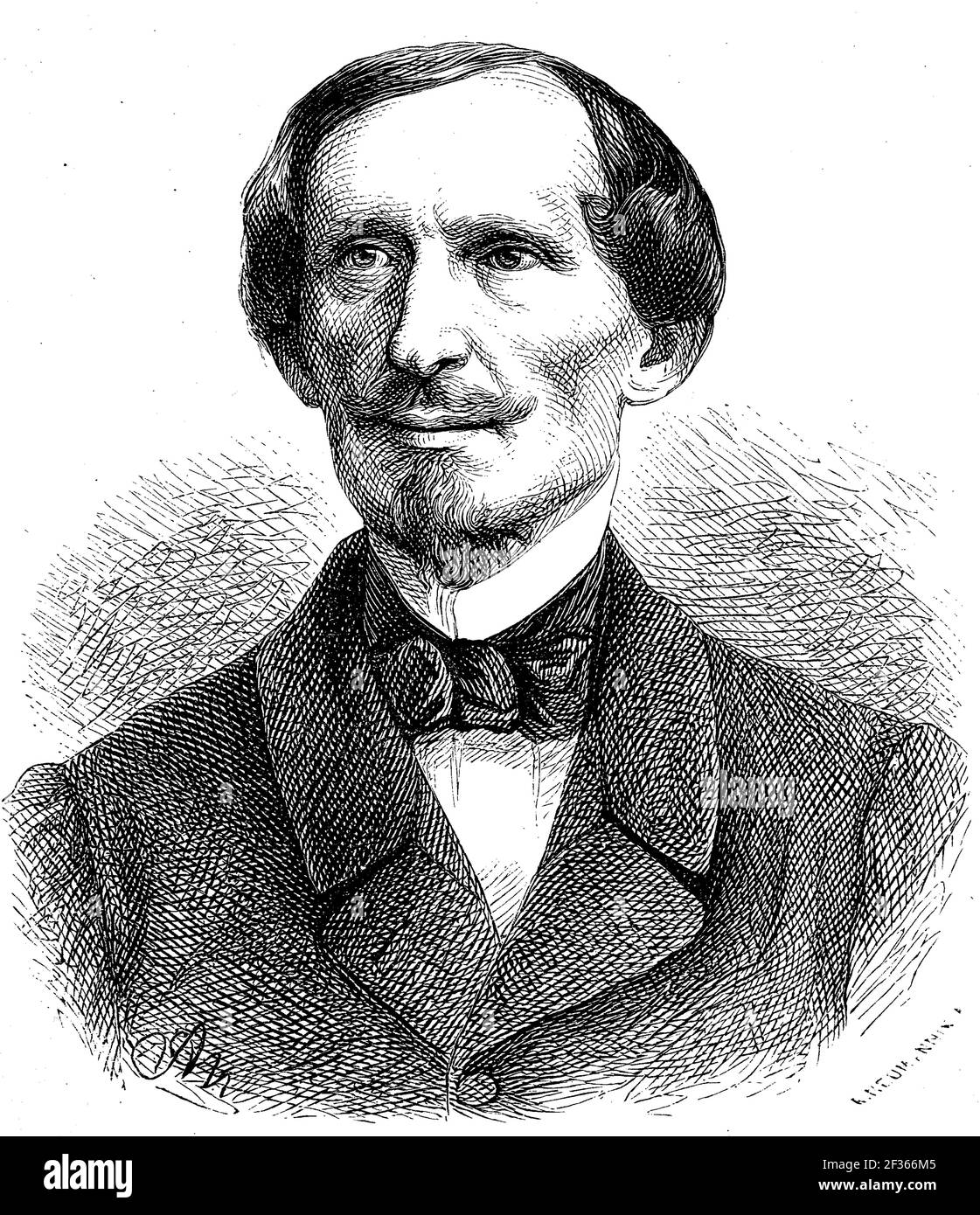 Barone Bettino Ricasoli, 9 marzo 1809 – 23 ottobre 1880, è stato un . März 1809 - 23. Oktober 1880, war ein italienischer Staatsmann, Historisch, storico, digitale riproduzione migliorata di un originale del 19 ° secolo / digitale Reproduktion einer Originalvollage aus dem 19. Jahrhundert, Foto Stock