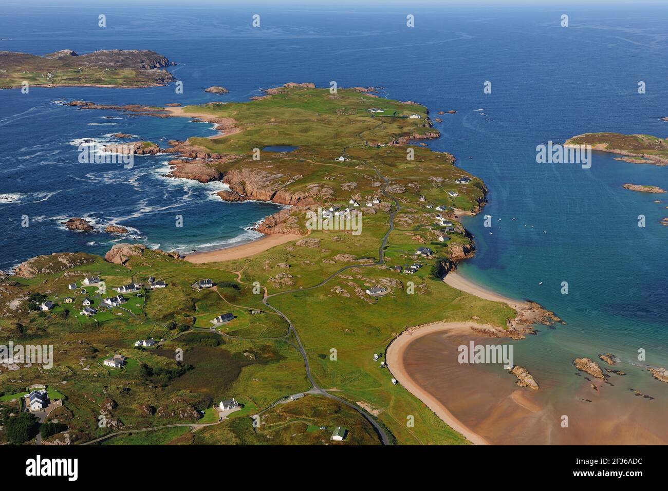 Cruit Island Upper North End, County Donegal GPS: Latitudine: N 55°1.367' (55°1'22.0') GPS: Longitudine: W 8°24.861' (8°24'51.7') altitudine: 278.00m D Foto Stock