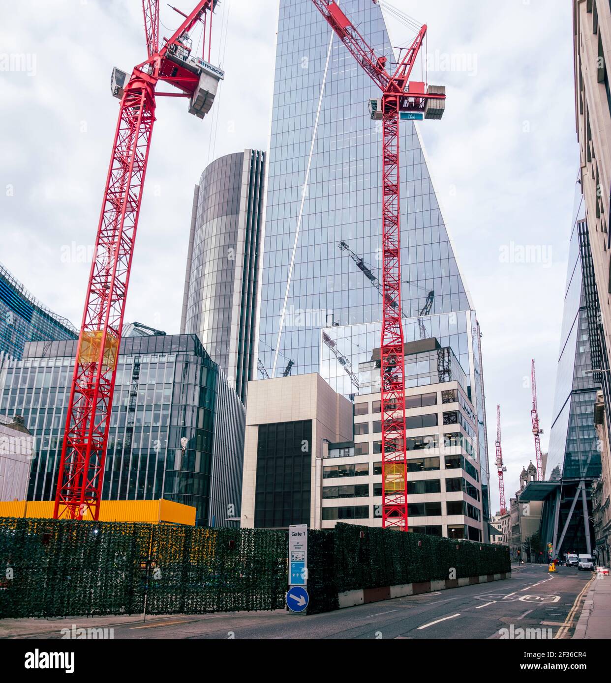 La città di Londra durante la pandemia globale nell'inverno del 2021 nel Regno Unito. Foto Stock