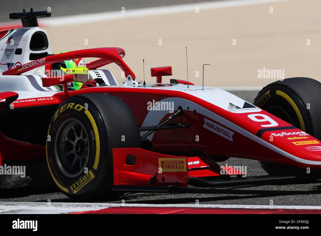 Mick Schumacher (Ger), Prema Racing, azione durante il campionato FIA Formula 2 2019, Bahrain a Sakhir dal 29 al 31 marzo - Foto DPPI Foto Stock