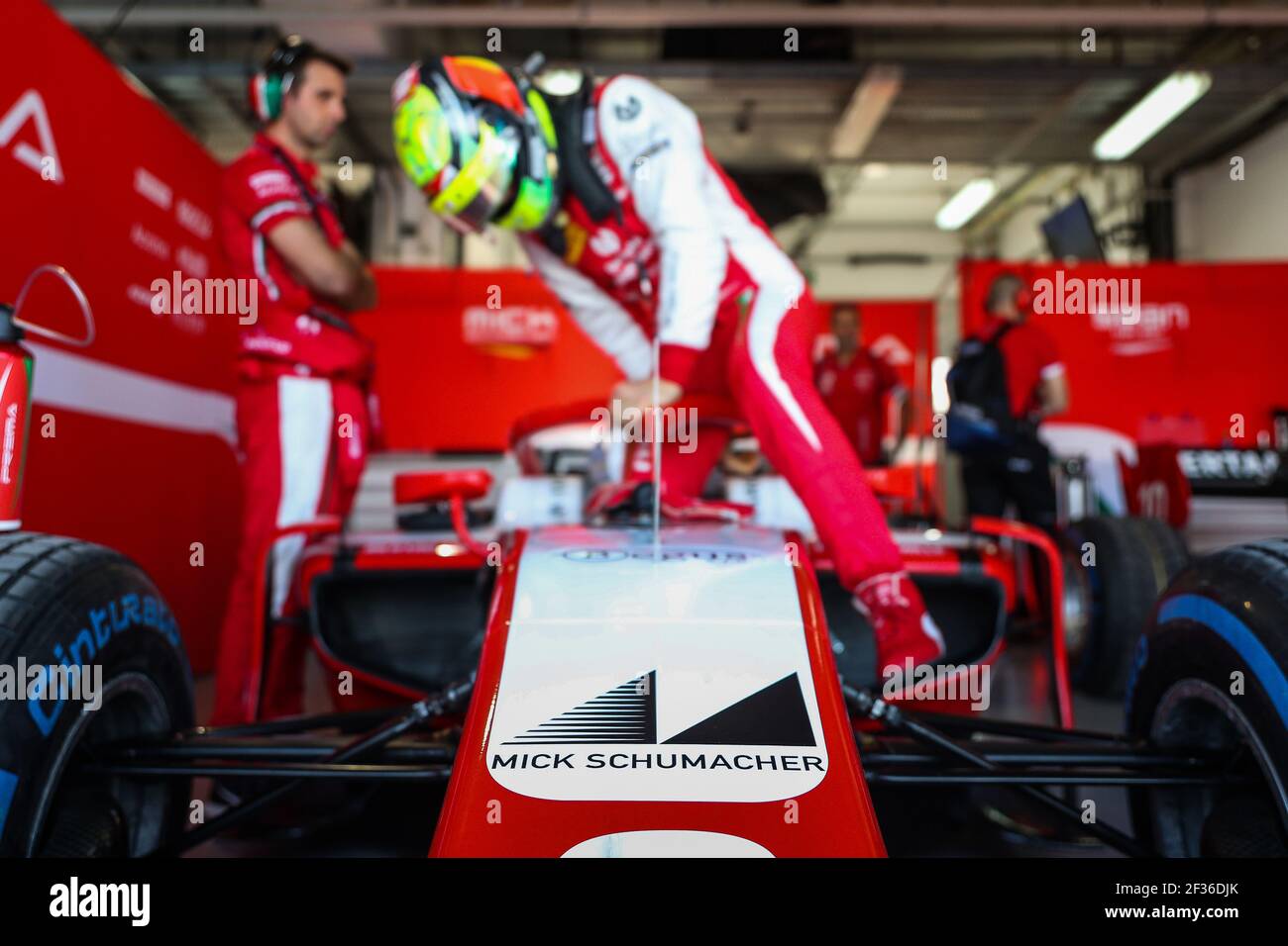 Mick Schumacher (Ger), Prema Racing, ritratto durante il campionato FIA Formula 2 2019, Bahrain a Sakhir dal 29 al 31 marzo - Foto DPPI Foto Stock
