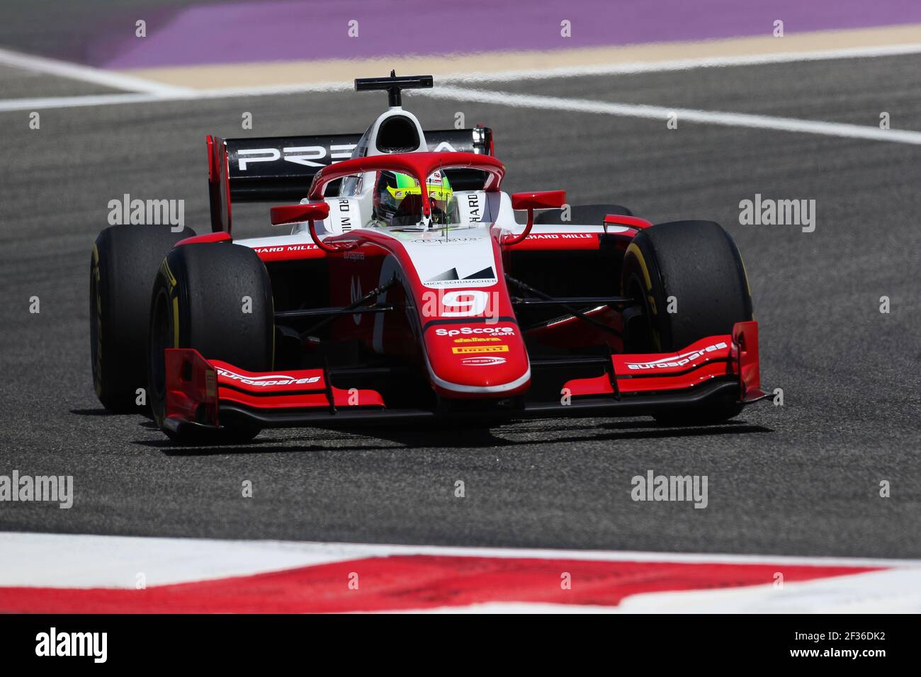 Mick Schumacher (Ger), Prema Racing, azione durante il campionato FIA Formula 2 2019, Bahrain a Sakhir dal 29 al 31 marzo - Foto DPPI Foto Stock