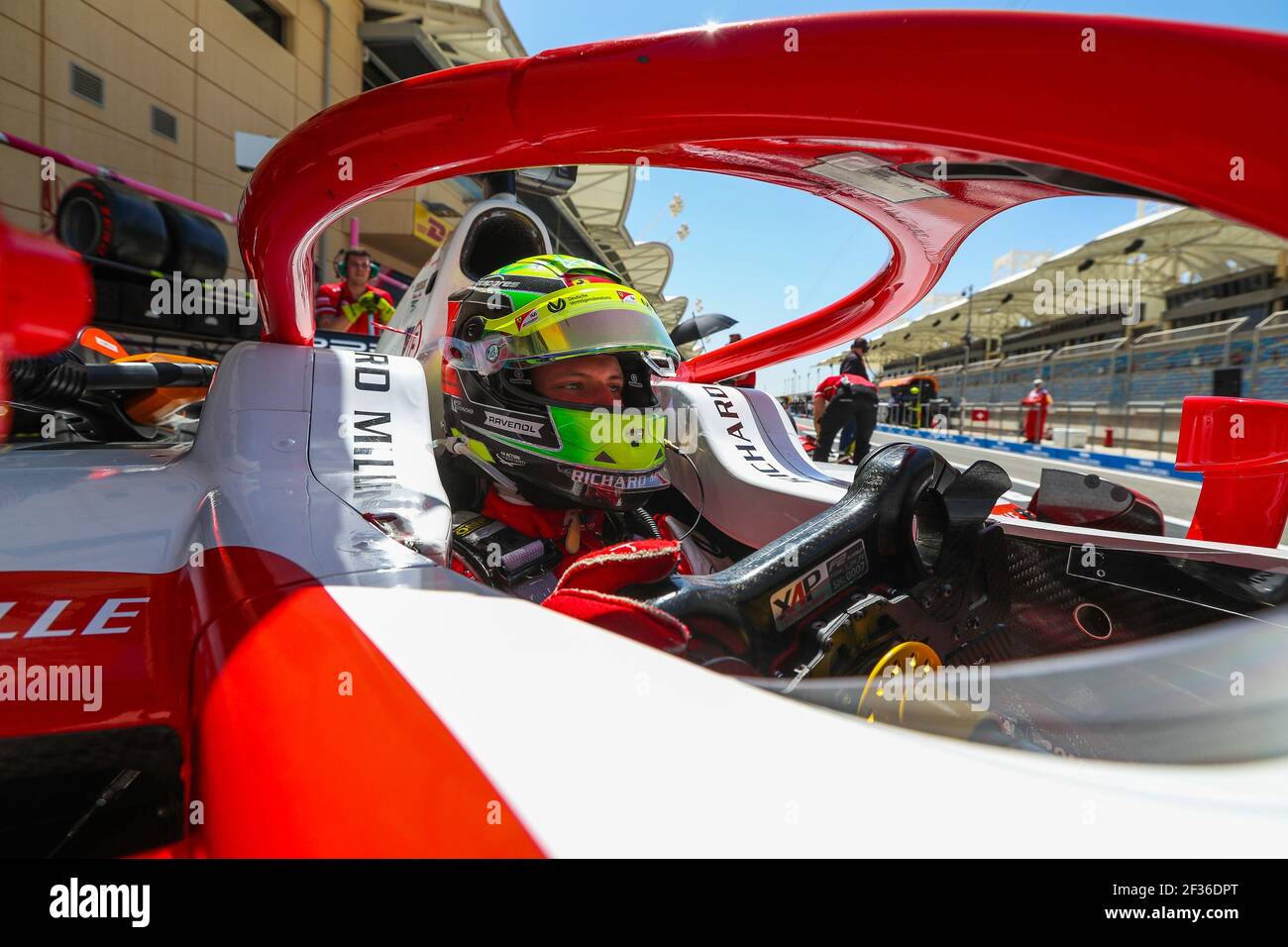 Mick Schumacher (Ger), Prema Racing, ritratto durante il campionato FIA Formula 2 2019, Bahrain a Sakhir dal 29 al 31 marzo - Foto DPPI Foto Stock