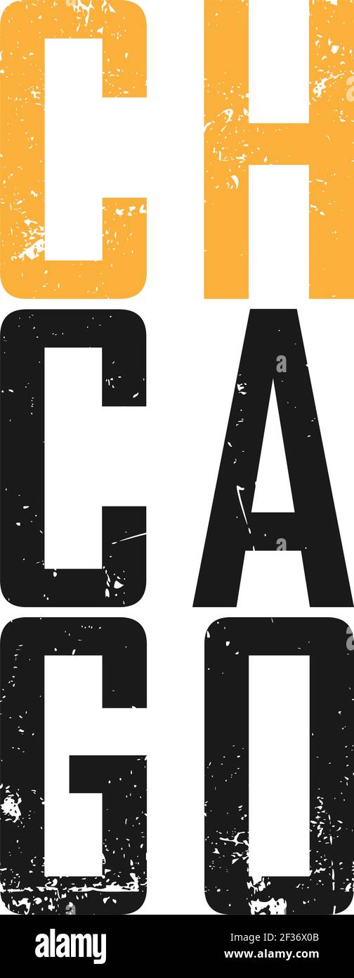 Tee print Chicago Illinois. T-shirt design grafica etichetta timbro tipografia. Illustrazione vettoriale. Illustrazione Vettoriale