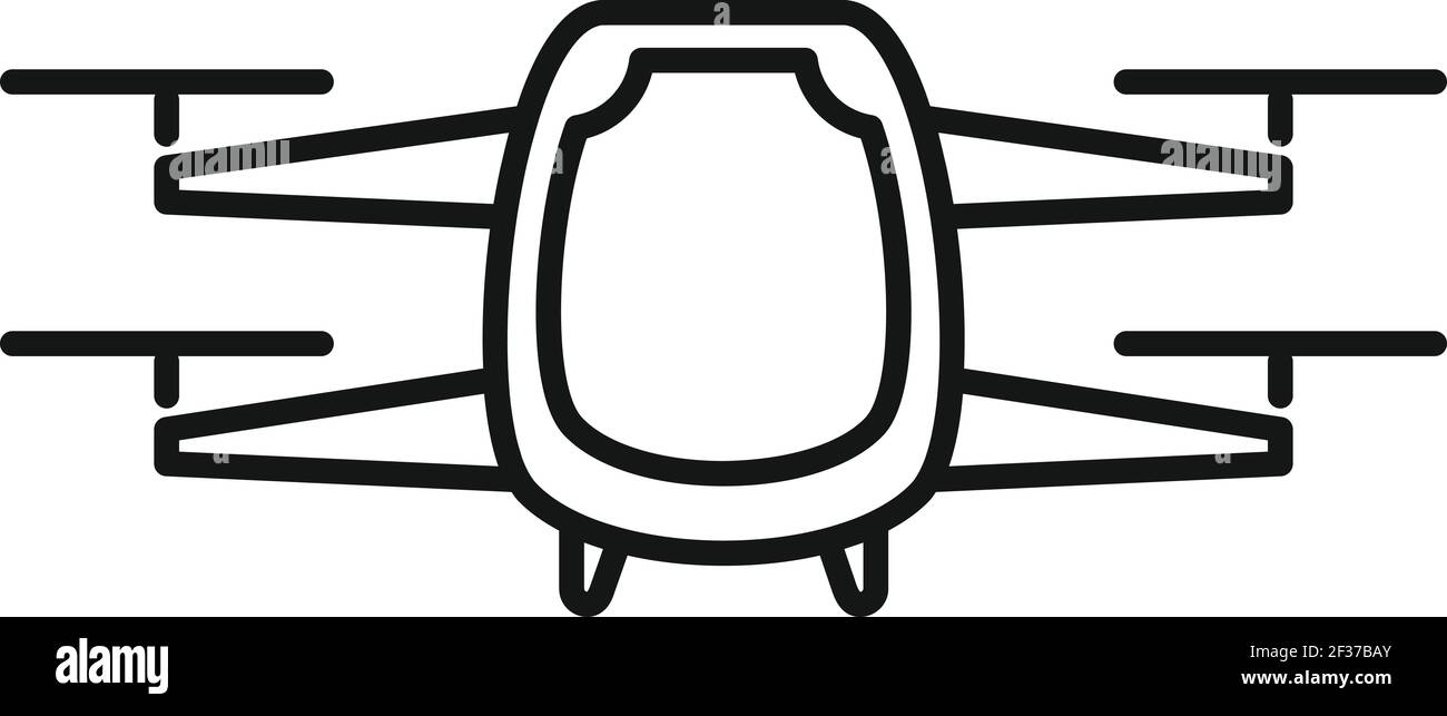 Icona del taxi senza equipaggio, stile profilo Illustrazione Vettoriale