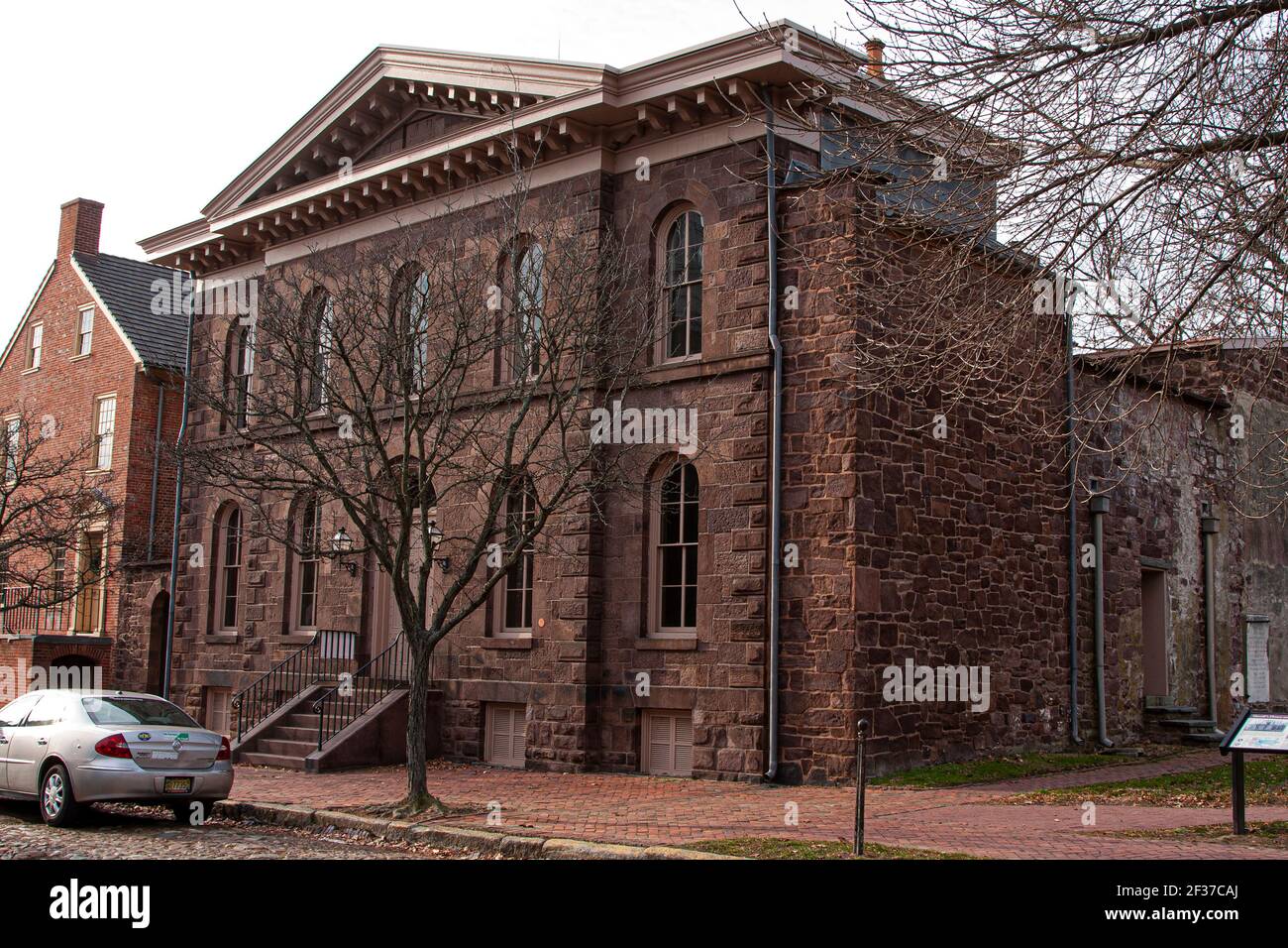 Delaware, New Castle, First state National Park, Fort Casimir, Sheriff's House, prigione dell'epoca coloniale, Foto Stock