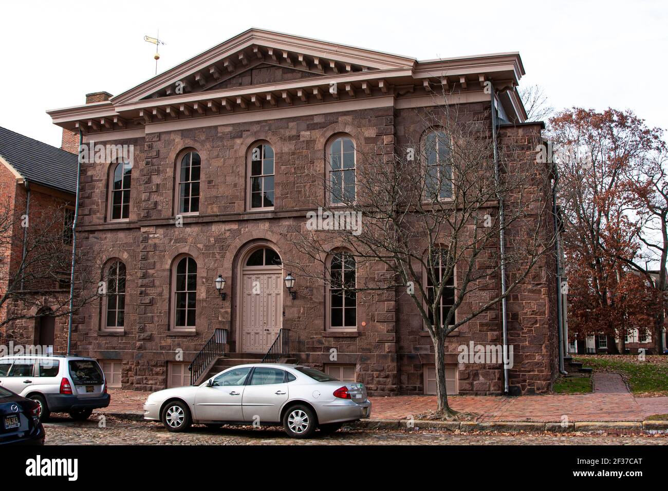 Delaware, New Castle, First state National Park, Fort Casimir, Sheriff's House, prigione dell'epoca coloniale, Foto Stock