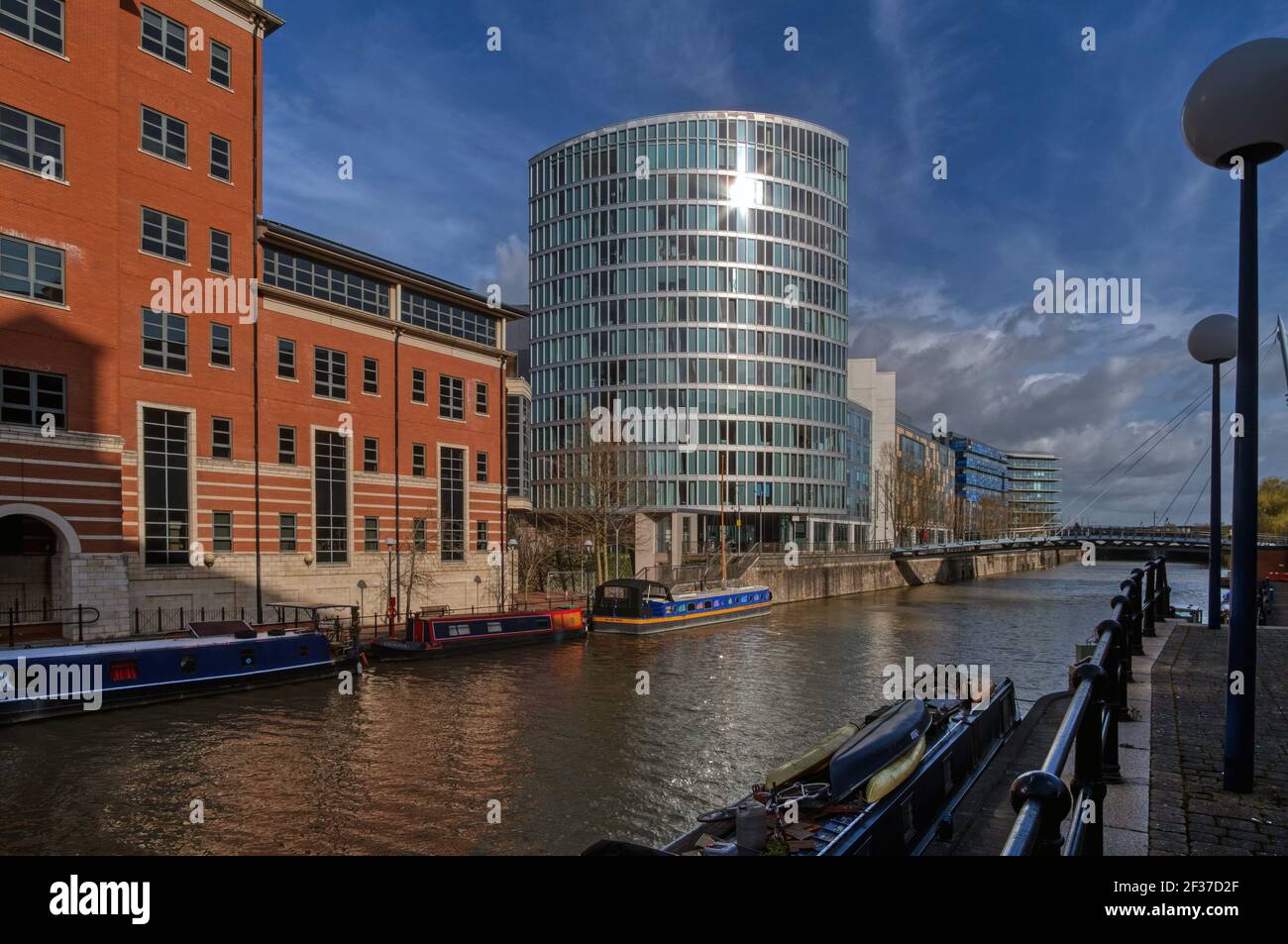 Area di Temple Quay di Bristol, Regno Unito Foto Stock