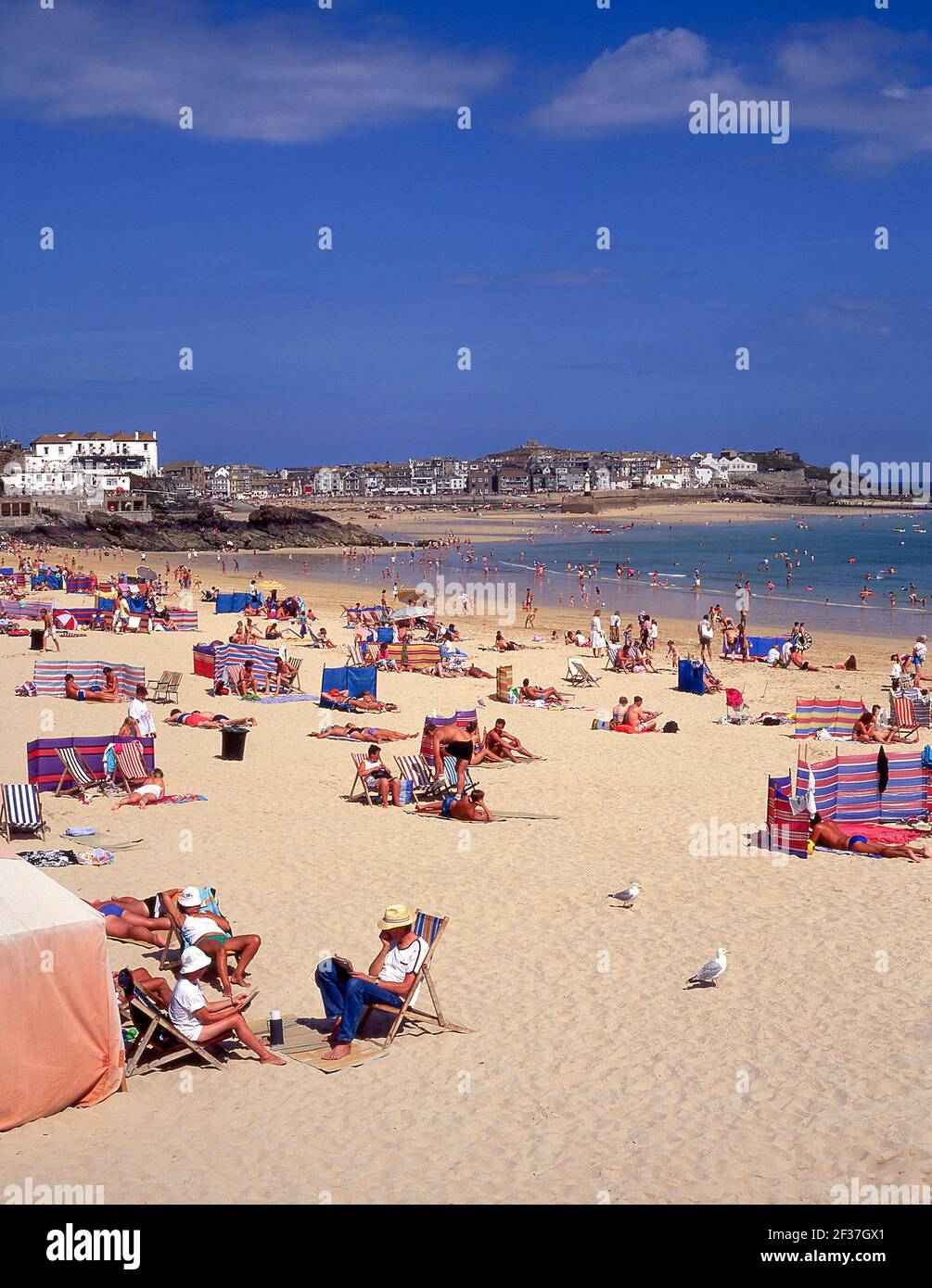 Porthminster Beach, St Ives, Cornwall, England, Regno Unito Foto Stock