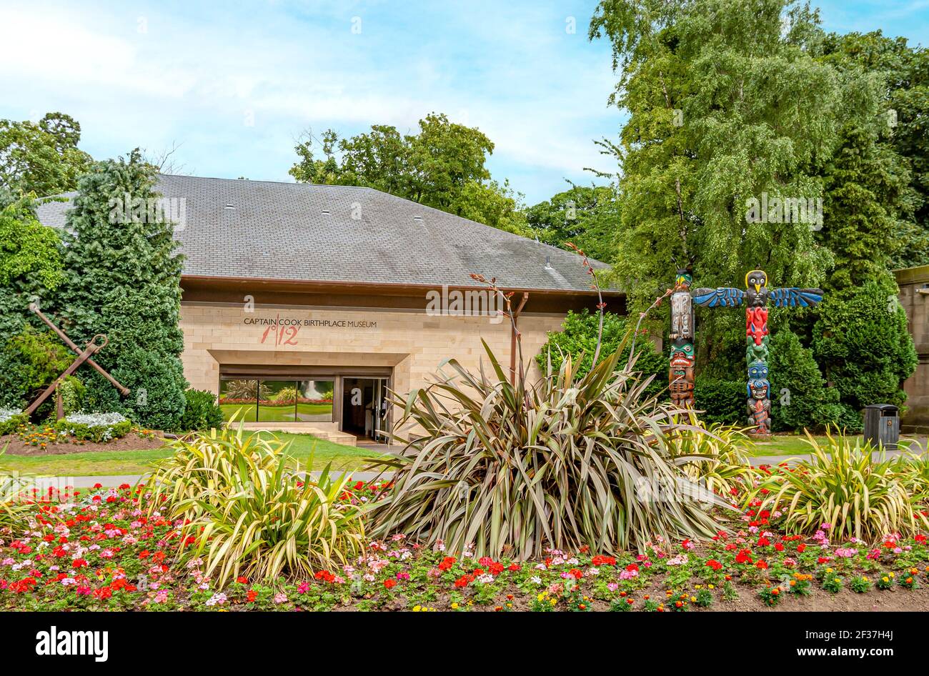 Captain Cook Birthplace Museum a Stewart Park a Marton, Middlesbrough, Inghilterra Foto Stock