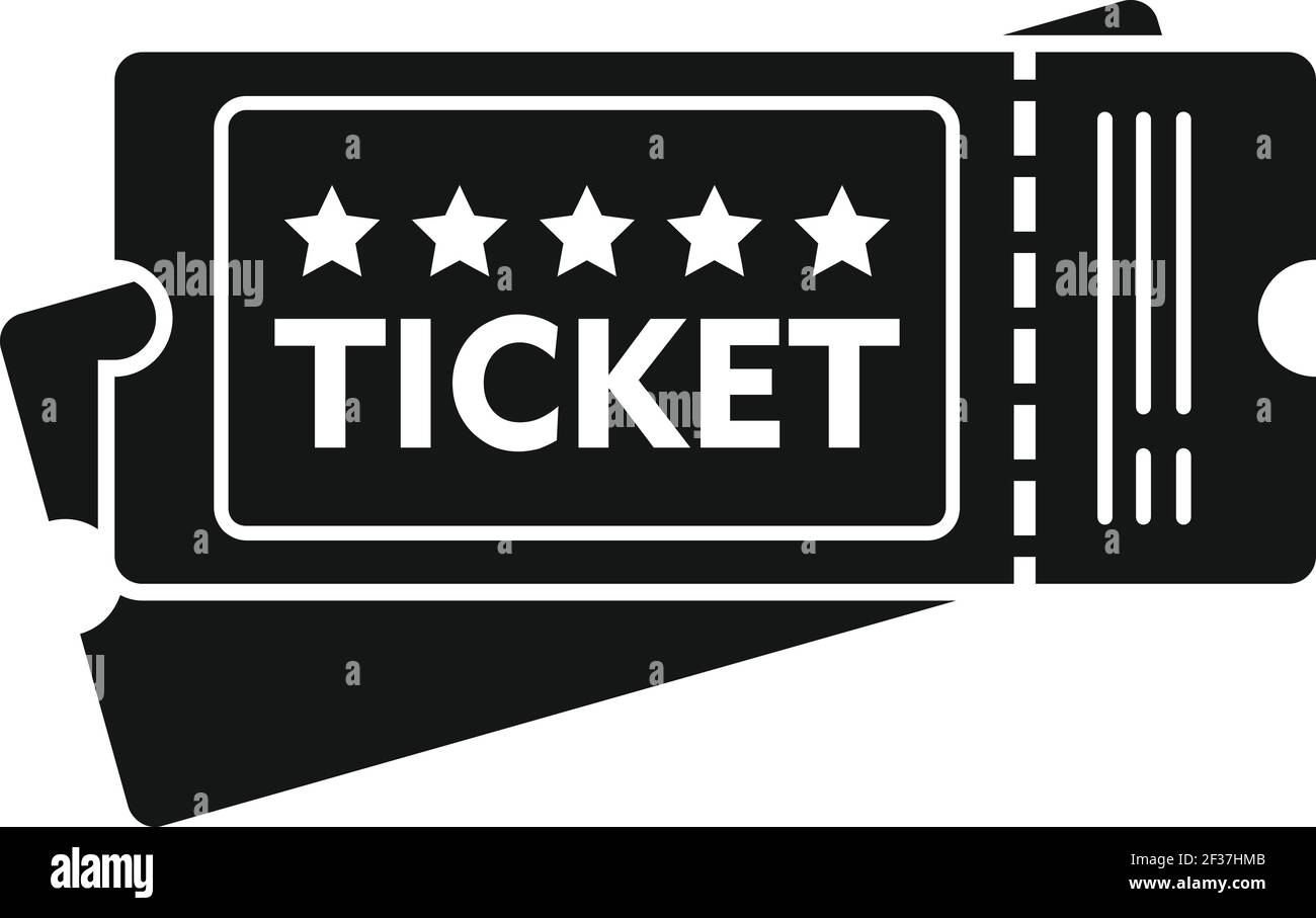 Icona biglietto del treno elettrico, stile semplice Illustrazione Vettoriale