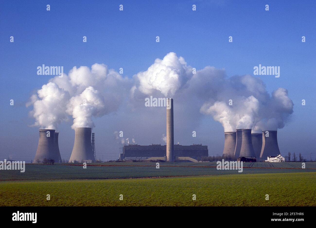 Centrale elettrica a carbone di West Burton, West Burton, Nottinghamshire, Inghilterra, Regno Unito Foto Stock